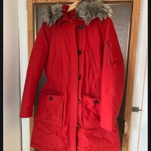 Uniqlo red Down coat